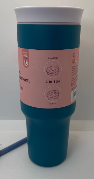 Owala Tickle Me Teal Blue Stainless Steel Travel Tumbler Mug 24 OZ Blue 