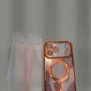 Meifigno Designed for iPhone 17 Pro Max Case 6.9", [Glitter Card & Wrist Strap] [Compatible with MagSafe] [2X HD Screen Protectors] Surround Raised Lens Protection for 17 ProMax Case, Cosmic Orange