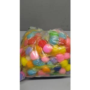 400 Pcs Multicolor Pom Poms for Crafts 1.5 Inch Fuzzy Craft Pompoms Balls for Family Classroom DIY Creative Christmas Decorations