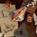 Kollea Galaxy Blue Spaceship Whiskey Decanter Sets for Men, Spacecraft Limited Edition, 2 Funny Shot Glasses, Gift Ideas, Cool Liquor Dispenser for Home Bar, Christmas Birthday Gifts for Men Dad Him