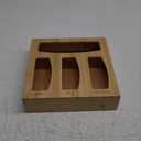 Plastic Bag Organizer, Bamboo Food Storage Bags Container Organizer for Drawer, Baggie Bags Storage for Drawer Compatible Sandwich Variety Size Bags