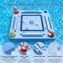 Mahjong Game Board, 31.5" Waterproof Mahjong Tabletop with 4 Cup Holders
2-in-1 Floating Mahjong Table for Pool, Indoor Game Night, Hot Tub and Family Gatherings