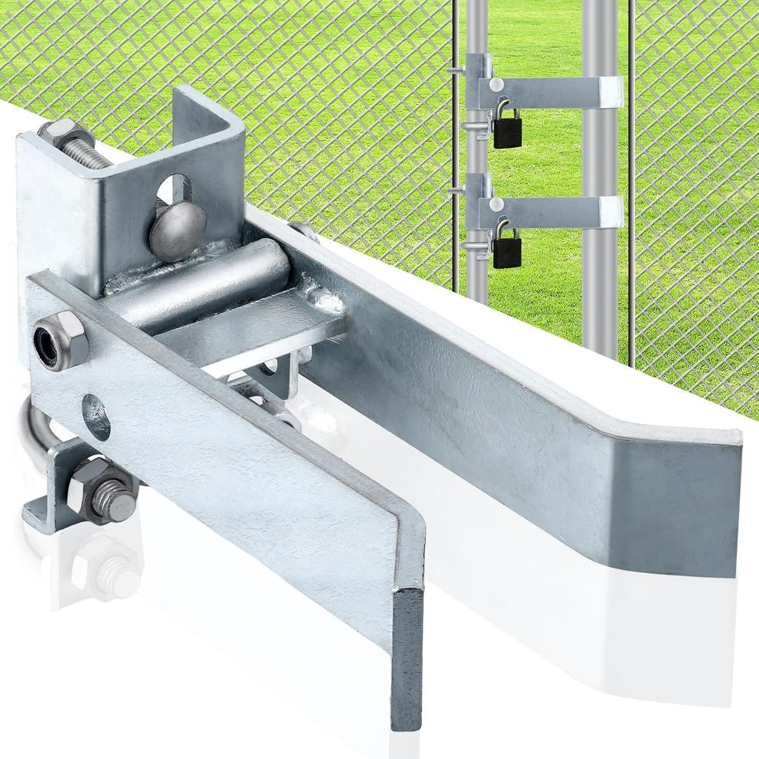 MorningRo 2-1/2 Inch Chain Link Single Gate Latch for 1-5/8" or 2" Gate Frame Chain Link Fence Gate Latch, Heavy Duty Fence Gate Latches, Strong Arm Single GATE Latch for Metal Gate