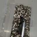 Grommet Tool Kit, Grommet Setting Tool and 100 Sets Eyelets with Storage Box, 1/2 Inch Inside Diameter
