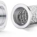 Magnetic Dryer Vent Coupling Connector Kit DVC-180 Easy to Clean Dryer Vent Hose Quick Connector Including a 3.3ft 4" Duct & 2 Clamps (Silvery White)