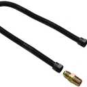 Stanbroil 1/2" OD x 3/8" ID 24" Non-Whistle Flexible Flex Gas Line Connector Kit for NG or LP Fire Pit and Fireplace