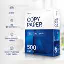 Printer Paper - 8.5 x 11 White Letter Size Copy Paper, 1 Ream 500 Sheets 20 lb Printing Paper for Documents Writing, Drawing, Smooth, 92 Bright | Home, School, Office Supplies | Made in USA