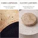 Luxury Marble Table Lamp Rechargeable Touch Lamp, Travertine