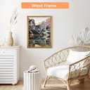 MOUDAMION Wood 22x30 Frame Gold, Ornate Natural 30x22in Poster Picture Frame, Modern Golden 22 x 30inch Gallery Wall Photo Frame with HD Plexiglass, Horizontal Vertical Wall Mounting Display 1pcs