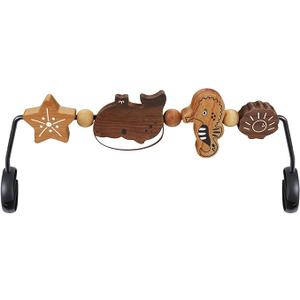 Toy Bar for Baby Bjorn Bouncer - Durable Wooden Sensory Toy Attachment with 360° Rotating Toys, Easy to Install & Remove, Natural Wood Color for Baby Bouncer Bliss & Soft Models, Style: Sea Animal