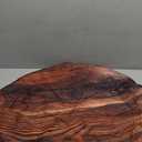 Round Fitted Tablecloth with Elastic Edge, Waterproof Stain Resistant Fabric Table Cover for 37"-44" Round Table, Indoor Outdoor Dining, Kitchen Decor, Camping, Party, Holiday, Walnut Wood