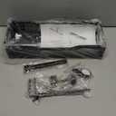 Cable Management, 25'' Cable Management Under Desk No Drill, Metal Cord Organizer with Clamp for Standing Desk, Cable Organizer for Home Office, Black (25'' (1 Pack))