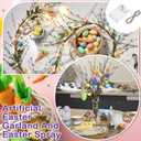 Yerliker 28 Pcs 6.6ft Lighted Easter Garland Sets with Artificial Spring Lighted Garland Spray Vine Foam Eggs and Berries 13ft 40 LED Battery Operated Easter Decor for Spring Party Mantel