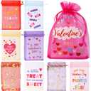 WorldBazaar 30PCS Valentine's Day Organza Gift Bags with Drawstring 4 x 6 inch Valentine Love Heart Gift Goodie Candy Treat Bags Love Wedding Holiday Party Favors