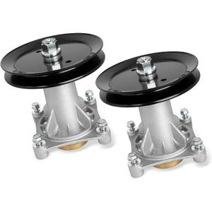 187292 Spindle Assembly with 195945 Pulley, Compatible with Hu sqvarna 2246LS YTH20K46 YTH2042 42" 46" 48" 54" Mower Deck, Replace 192870 532187292 532187281 197473 532195945 2 Pack