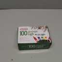 PREXTEX Christmas String Lights with Green Wire - 100 Count, 20 Ft Multicolored Christmas Tree Lights for Xmas Decorations Indoor and Outdoor - Incandescent String Light for Patios, Fences, Holidays