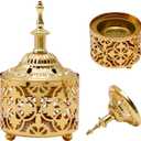 EATAKWARD Arabic Incense Burner Metal Vintage Incense Burner Aroma Lamp Incense Holder Iron Art Candlestick Decorative Candle Stand Home Scented Candle Stick for Home Tabletop Decoration