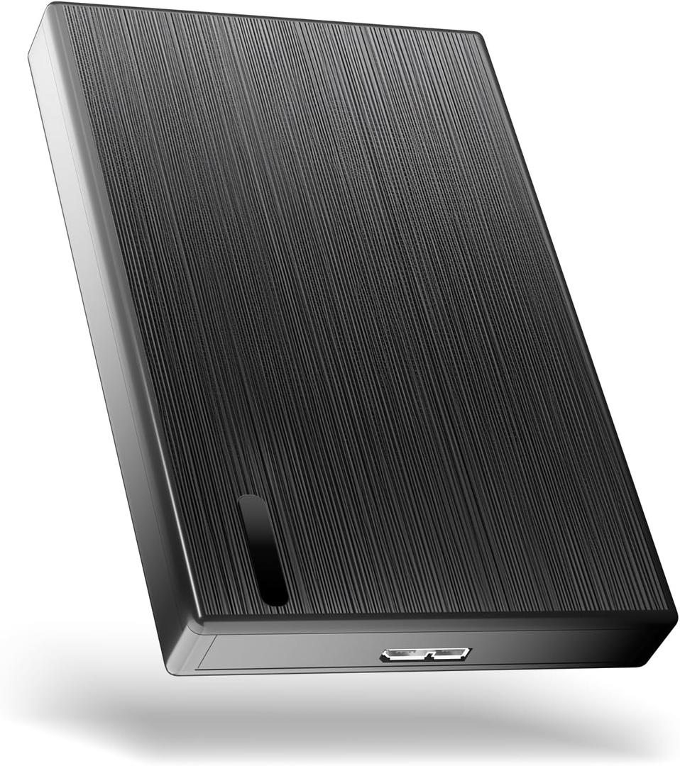 1TB External Hard Drive, Portable Hard Drive Ultra Slim 2.5" USB 3.0 HDD, External Hard Drive for Mac, Desktop PC, Laptop, Android, Storage Expansion Backup-Black
