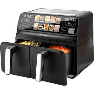 ChefRobot Dual Air Fryer 8 Quart TFT Touch Screen Non Toxic for Family Size/Kitchen/RV