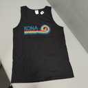 Kona Hawaii Surf Vintage Beach Surfer Surfing Gift Tank Top (Small, Black)