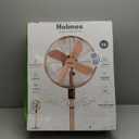 Holmes 16" Copper Digital Metal Stand Fan, 75 Oscillation, 3 Speeds, 4 Blades, 3 Modes, 7.5-Hour Timer, Adjustable Height, 20 Head Tilt, Ideal for Home, Bedroom or Office, Remote Control