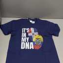 Dominican and Colombian Mix DNA Flag Heritage T-Shirt Navy, Size L