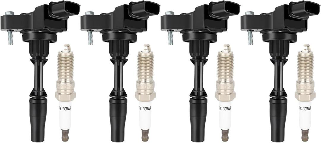 ECCPP UF680 4 ignition coils with 4 iridium Spark Plugs for Chevrolet Camaro 2016-2018 Colorado 2015-2018 Impala 2014-2019 Malibu 2013-2018 2.0L 2.5L UF680 C1827
