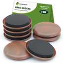 Furniture Sliders for Carpet 8 PCS - 2 1/2 inch Furniture Moving Slider Chair Legs Floors Protectors Furniture Movers Sliders  Move Your Furniture Easy & Safely(for Carpet) Brown Coffee