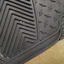 Car Mat Uni Set 3 | Universal Rubber Floor Mats | Complete Set | 4 Pieces | for Front and Rear Seats | Can Be Cut to Size | Protection Against Dirt and Water | Black