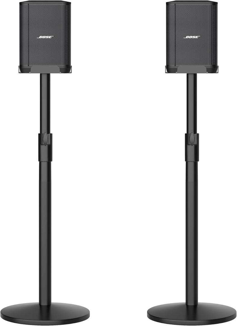 New Upgrade Speaker Stand for Bose S1 Pro Plus, Height Adjustable up to 36.2"- 22.6", Wireless Studio Monitors Speakers Stands for Bose (Pair) Black