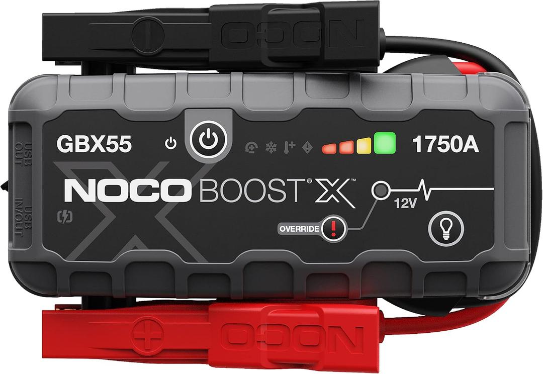 NOCO Boost X GBX55: 1750A UltraSafe Jump Starter  12V Lithium Battery Booster Pack, Portable Jump Box, Power Bank & Jumper Cables - for 7.5L Gas and 5.0L Diesel Engines