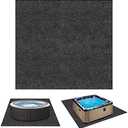 74" X 72" Hot Tub Mat, Inflatable Hot Tubs Floor Pad, Reusable Washable Spa Pool Ground Protection, Durable Hot Tub Flooring Protector, Anti-Slip Waterproof Backing, Suitable for Outdoor Indoor