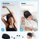 Ink-topoint Sleep Headphones Bluetooth 5.4 Headband, 2 in 1 Sleep Mask with Bluetooth Headphones, Wireless Headband Earphones with Ultra-Thin HD Stereo Speaker, Music Headband for Workout Running Yoga