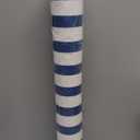 AmazingSpark Navy Blue Striped Table Runner Roll - 50' Long X 16" Wide Disposable Paper Cabana Striped Table Runner for Birthday Wedding Carnival Christmas Party Kitchen Dining Tabletop Decoration