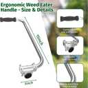 Upgraded Ergonomic Weed Eater Handle, String Trimmer Grip with Adjustable Shoulder Harness & Bracket Clamp, Universal Back Saver Handle Extension Trimmer Handle for Lawn Care, Yard Trimming