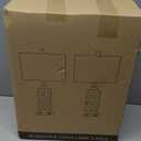 27" Alabaster and Wood Table Lamp Set of 2 with Night Light Nightstand Lamps with USB Ports White Linen Fabric Shade Bedside Lamp Decor for Living Room Bedroom Home Office Hotel Bar House