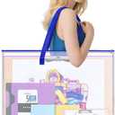 Bulletin Board Poster Storage Bag, Art Portfolio Bag, Portfolio Folder for Artwork, Artwork Storage Case for Poster, Bulletin Board, Scrapbook, Keepsake and Teaching Materials (26'' x 20'') (Blue)