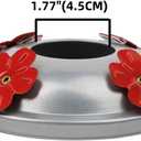 2 Pack Hummingbird Feeder Base Metal Top Covers Bottom Base Replacement Part with 2 Pcs Metal Cover Seal Rings and Brushes No Nectar Base Suitable for Blown Glass Hummingbird Feeder Base (2, Silver)