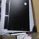 COMHOMA Makeup Vanity Desk with Mirror and Lights, Vanity Table and Chair Set with 4 Drawers and Charging Station, Bedroom Dresser LED Mirror Stepless Dimmable & 3 Color Modes Adjustable, Black