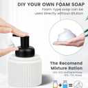 White Bathroom Accessory Set - 6 Pcs: Toothbrush Holder, Lotion & Foaming Soap Dispensers, Qtip Holder, Vanity Tray, Bathroom Tumbler, Countertop Organizer