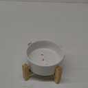 Havniva Ceramic Adjustable Raised Dog and Cat Bowl Set, 2 Heights Elevated Stand, Food and Water Bowl for Toy Breed Dogs, Cats, Kitty, Weighted Dog Dishes, Pet Bowls(5.1'',13.5OZ, White)