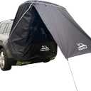 Hasika SUV Camping Tent Car Tailgate Shade Awning with Screen Net Waterproof 3000MM UPF 50+ Black (Large)