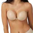 Niidor Strapless Adhesive Bra Ultra Light Sticky Push Up Bra for Wedding Dress