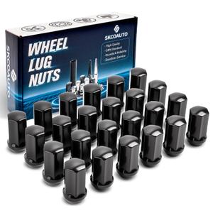 M14x1.5 Lug Nuts with Cone Seat24PCS Black Wheel Lug Nuts 9/10" 22mm Hex1.91" Length Compatible with Silverado Suburban 1500 Expedition F-150 Ram 1500