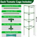 ZeeDix 4 Pack Heavy Duty Tomato Cages for Garden 57 Inch