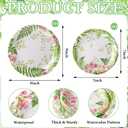 Funnymoom 48 Pcs Fern Garden Plates Set Include 9 Inch and 7 Inch Spring Watercolor Disposable Plates Summer Decorative Dinner Birthday Party Tableware for Baby Shower Party Supplies