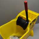 Rubbermaid Commercial Products 31 QT Tandem Mop Bucket and Wringer Combo on Wheels, Yellow, for Floor Cleaning/Wet Mopping
