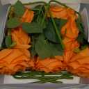 12pcs Artificial Rose Flower Orange Rose Orange Flower with Long Stem Silk Roses Bouquet for Wedding Bridal Shower Party Home Decoration