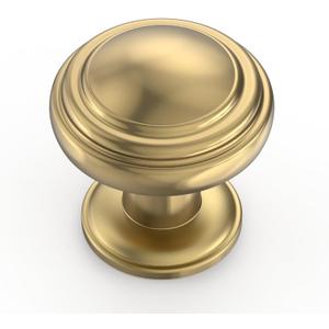 Amerdeco 10 Pack Champagne Bronze Cabinet Knobs Single Hole Cabinet Pulls 1 Inch Drawer Knobs for Bathroom Cabinets ZH0086