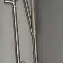 Toilet Grab Bar 31.3 Inch with Leg, YuanDe Chrome Anti-Slip Toilet Handrail, Wall & Floor Mounted Stainless Steel Grab Bar, Knurled Handicap Support Rail for Elderly, Disabled, Pregnant